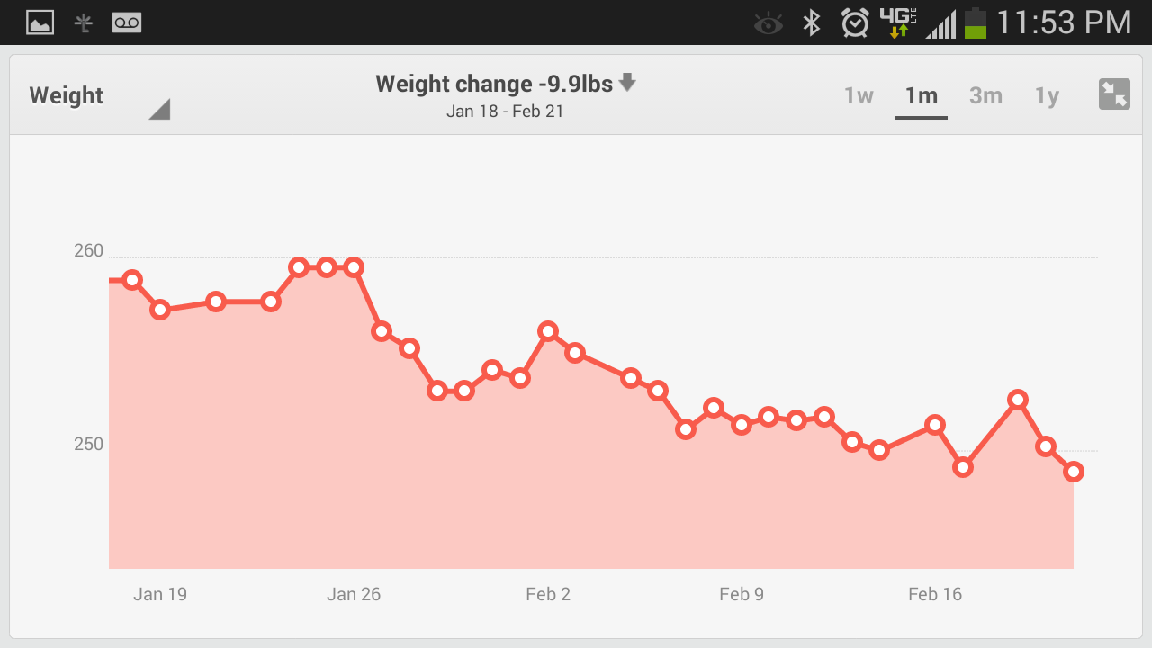 Fitbit Weight Chart