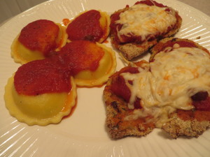 Ravioli & Baked Chicken Parm