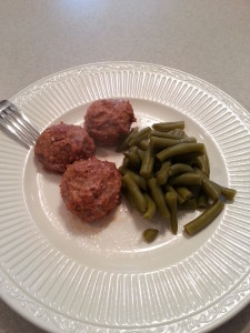 Turkey Meatballs and Green Beans
